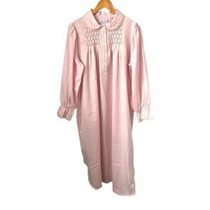 Vintage Erika Taylor Intimates Long Sleeve Pink Floral Sleepwear in Size Medium
